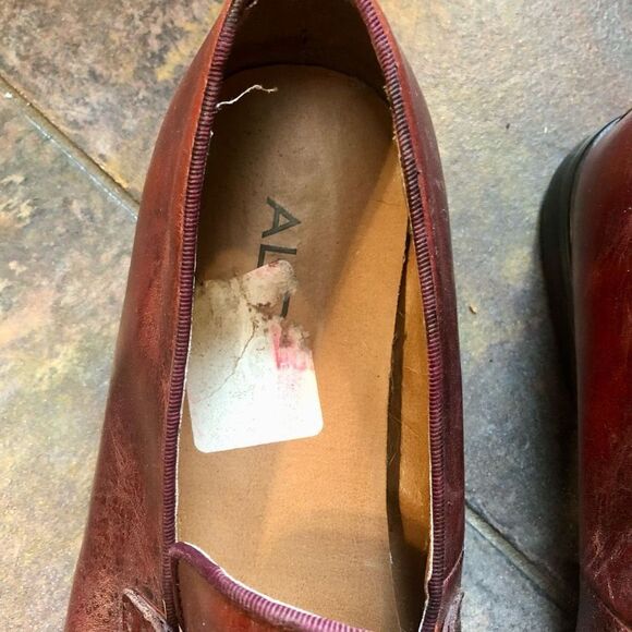 Aldo Men’s Slip-on Brown Round Toe Penny Loafer Size 10 - Picture 7 of 10